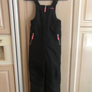 Girls Champion Ski Snow Bibs Black